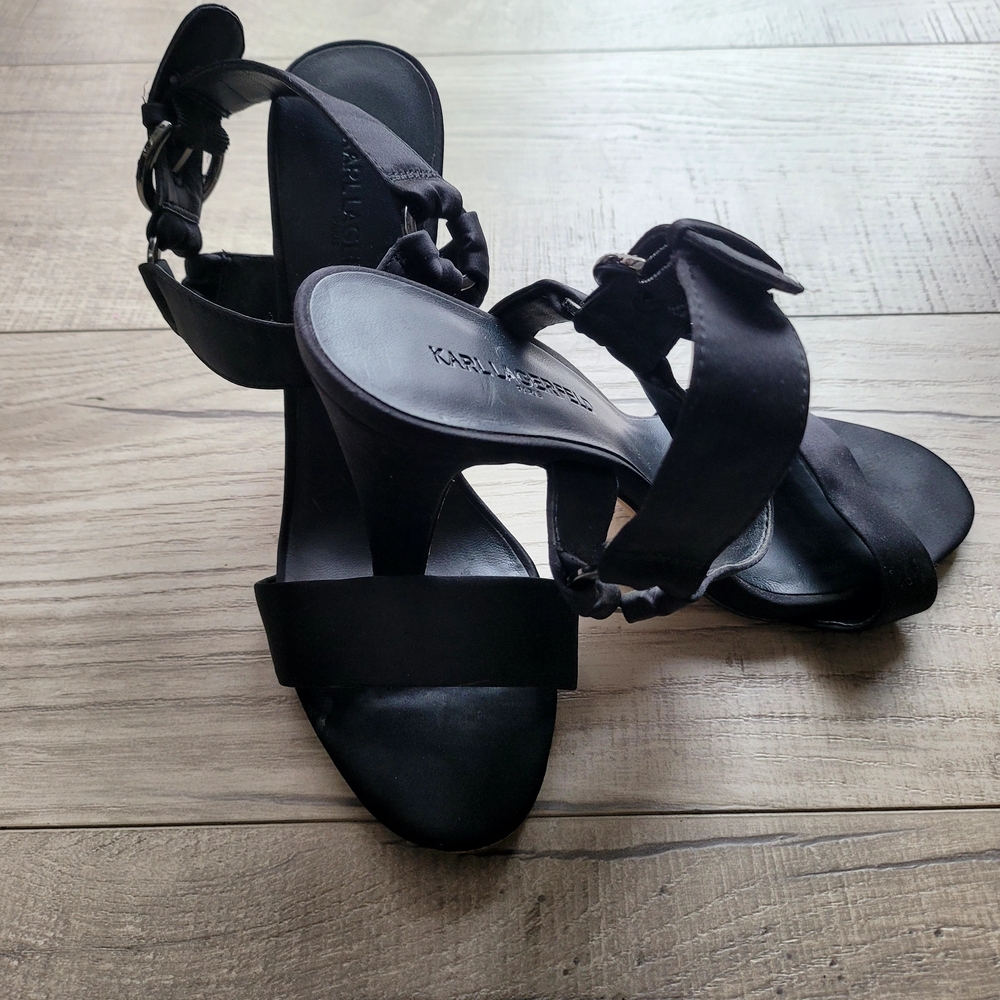 Karl Lagerfeld Black Women's Heels - Picture 2 of 9